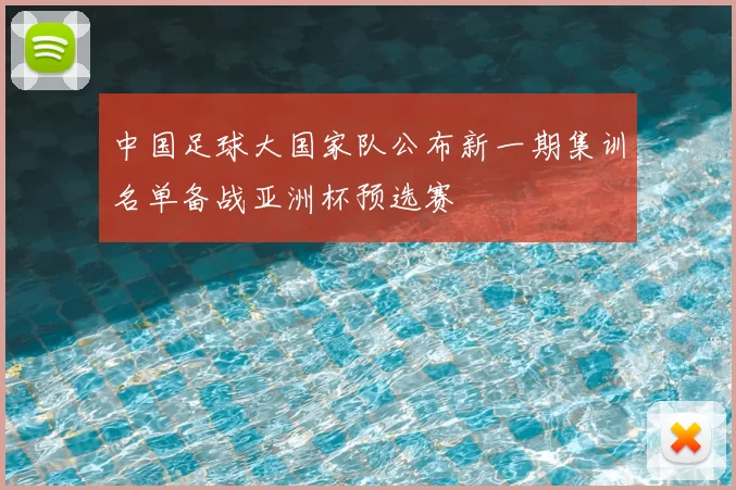 中国足球大国家队公布新一期集训名单备战亚洲杯预选赛